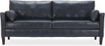 78 Inch Faux Leather Sofa Comfy Couch with Padded Cushions for Living Room