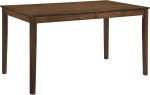 55.5" Dining Table for 4, Modern Rectangular Dining Room Table, Wood Dining Table, Modern Wood Table with Solid Wood Leg for Kitchen/Dining/Living Room, Easy Assembly, Chestnut