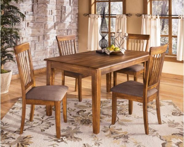 18" Rustic Dining Chair with Cushions, 2 Count, Brown